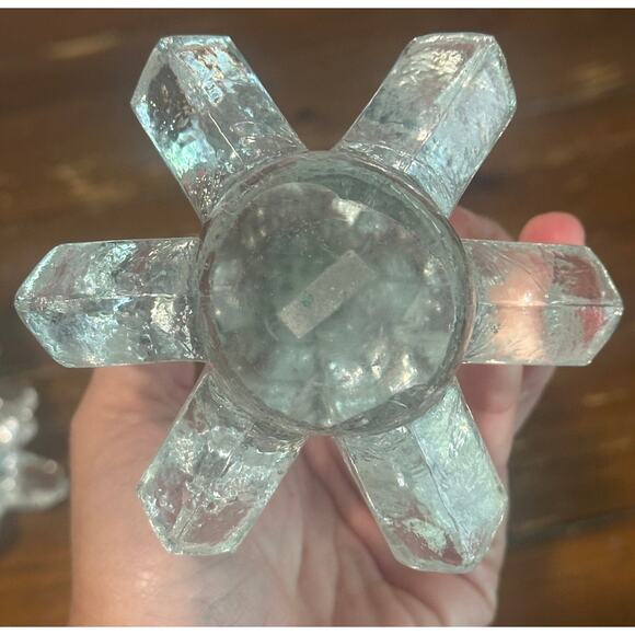 Vintage Crystal Christmas Tree Lot of 2 8.5" & 6.5" - Picture 4 of 5